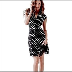 Guess Polka Dot Dress with Lace Trim